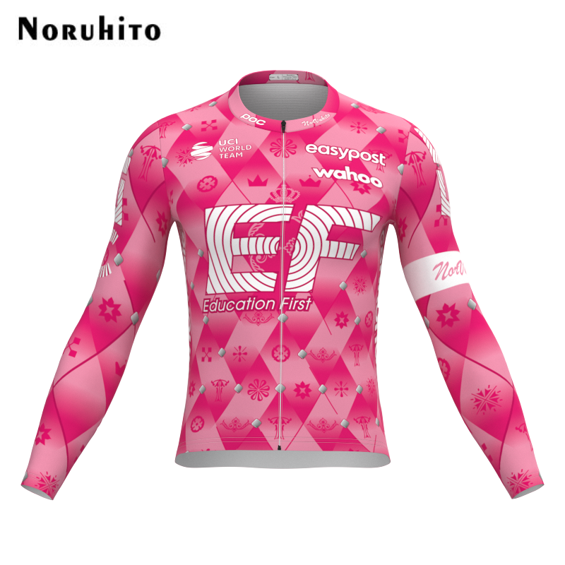 2025新款环法车队版骑行服男女长袖EF英孚教育自行车服装公路山地
