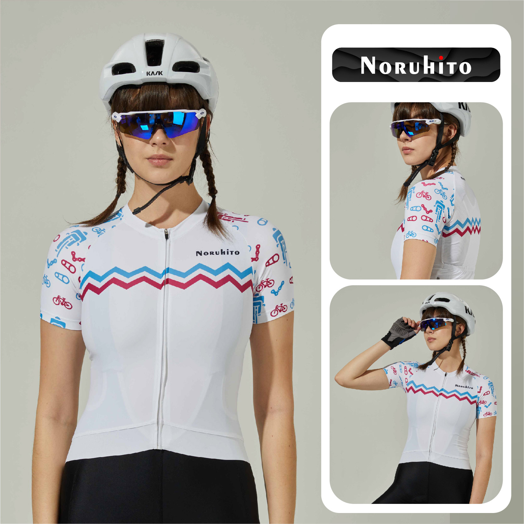 Noruhito女款骑行服透气超短