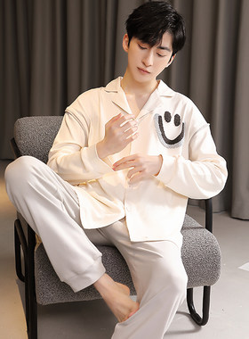 纯棉睡衣男士春秋款秋季长袖全棉家居服大码可外穿夏冬天学生套装