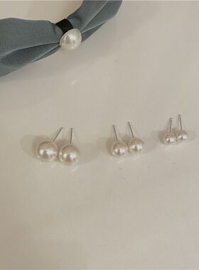 复古时髦珍珠耳钉韩国ins