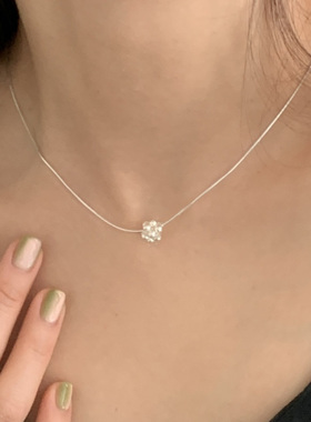 串珠细项链ins925银简约小众叠代