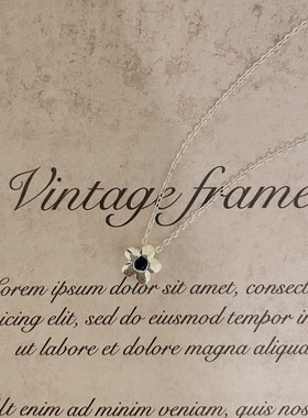 小花朵项链韩国ins925银