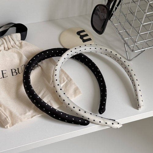 窄版波点海绵发箍发饰