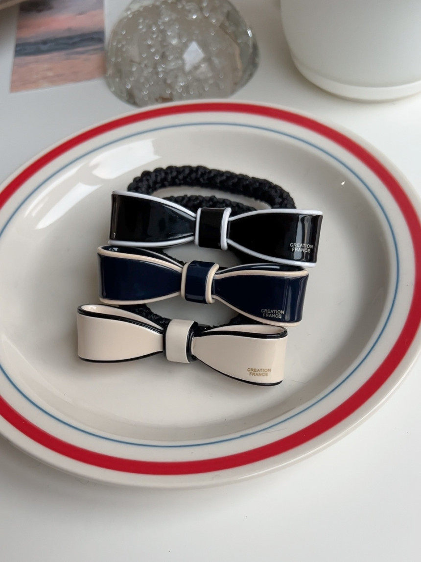 现Sunup_Q韩国ins FRANCE金标 撞色蝴蝶结发绳发饰 粗款皮筋百搭,饰品/流行首饰/时尚饰品新,发饰,淘宝优惠券,粉丝福利购,淘宝优惠卷