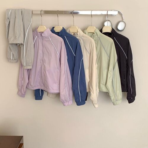 立领拳击夹克外套运动风夜跑反光条安全提示拉链衫透气长袖防晒服