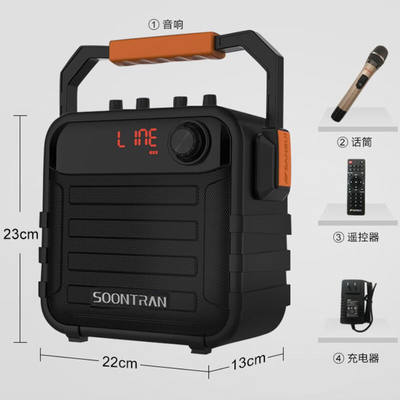 。松川国际（SOONTRAN）音响广场舞户外k歌音箱带无线话筒蓝牙音