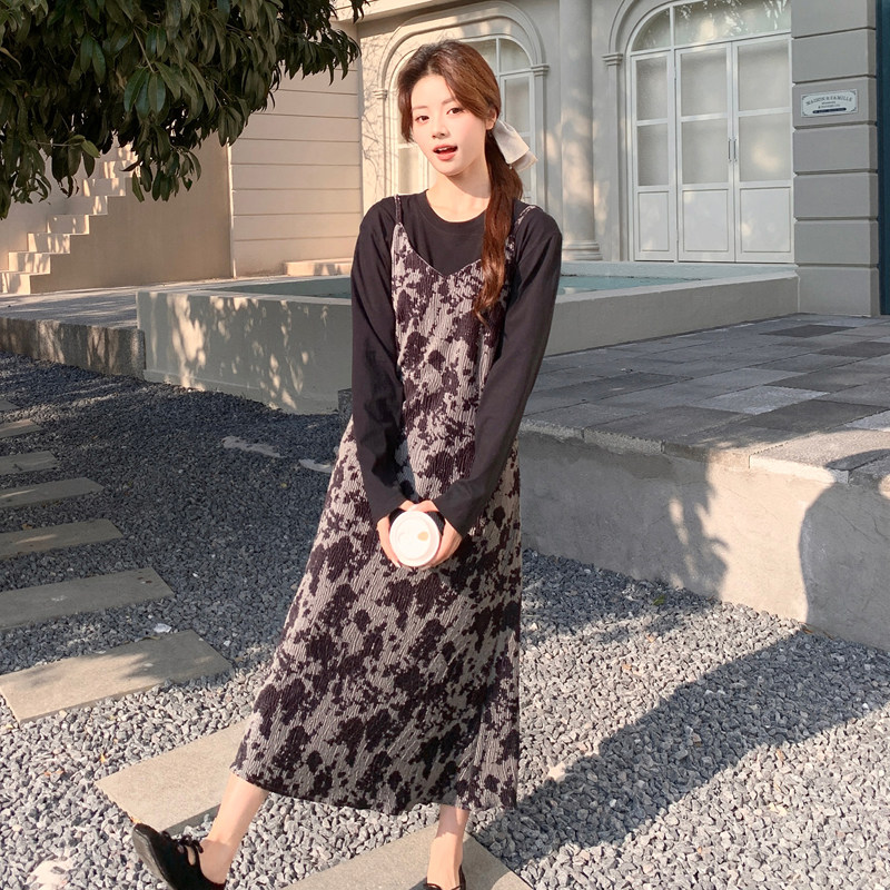 T恤水墨画两件套装D011-601-P175K288,女装连衣裙,2D011