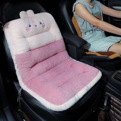 秋冬季汽车坐垫短毛绒坐靠一体