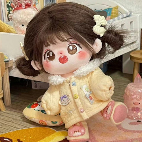 棉花娃娃小晕20cm毛绒公仔女娃可换装人形玩偶送女生情侣闺蜜礼物