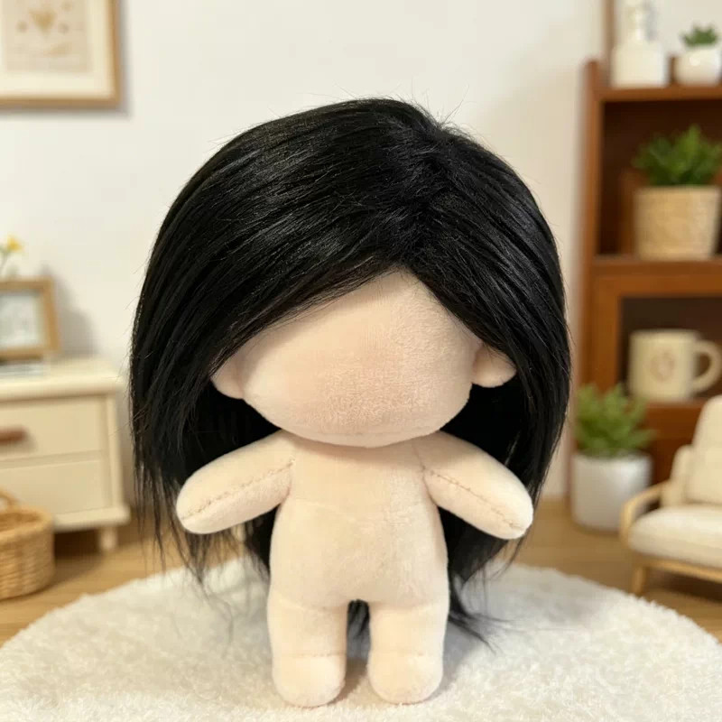 新品10cm20厘米棉花娃娃假发套玩偶娃用高颜值毛绒假发【毛头】