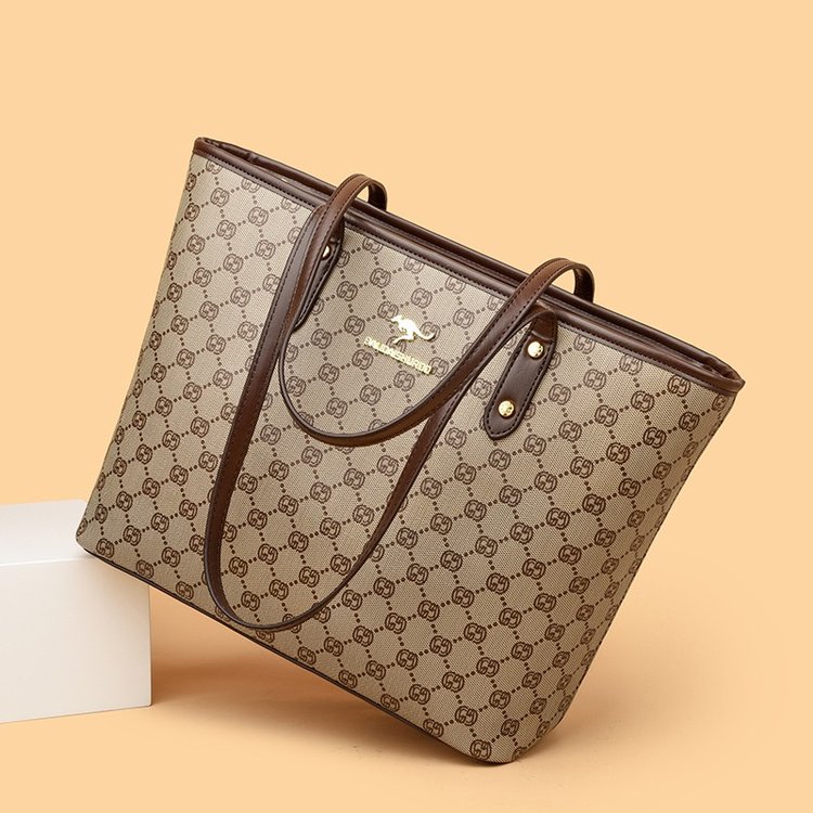 高级感真皮包包女2024新款时尚大容量妈妈通勤托特包手提单肩大包