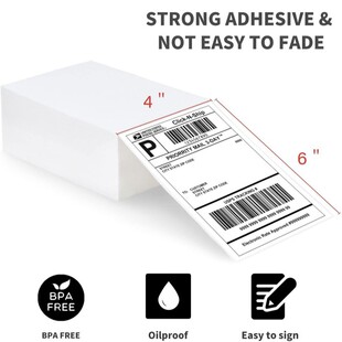 4x6 Thermal Direct Shipping Labels Adhesive Sticke r Rolls