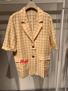 外套A5BA93206B3 格纹西装 2019年秋季 A5BA93206女装