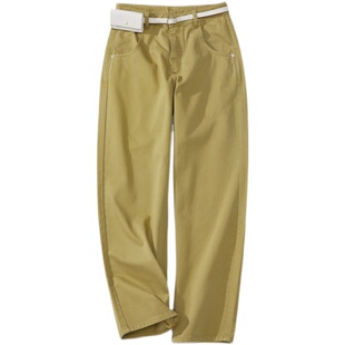 鸟2021夏款 A8HAA230155 简约纯色宽松休闲A8HAA2301显瘦直筒老爹裤