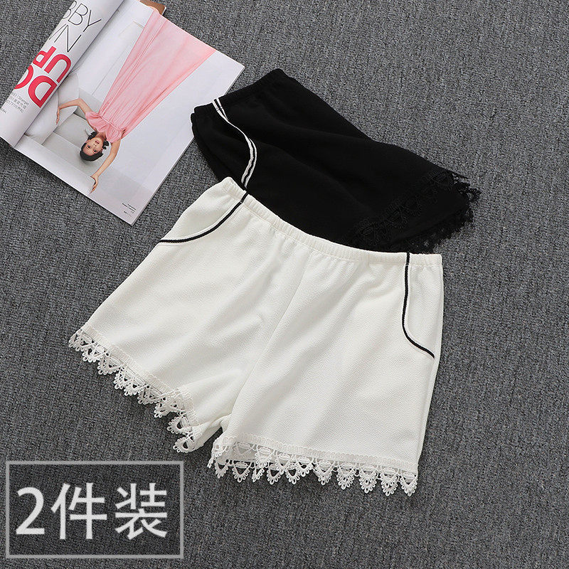 少女学生白色安全裤百搭防走光外穿有口袋短裤三分打底裤性感蕾丝|ruв категории Женская одежда, брюки, рейтузы - от Buy2taobao.com для оказания профессиональной услуги покупки агента Taobao