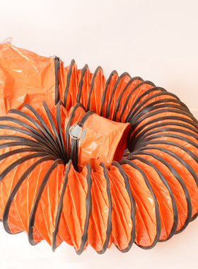 新款橙色通风管软管螺旋伸缩PVC尼龙黄色圆形工业阻燃耐高温现货