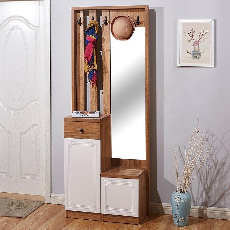 带衣架的衣柜和鞋柜门口镜子衣服柜挂衣架一体带镜子组合储物柜在类目 住宅家具, 柜类, 鞋柜中 - 来自Buy2taobao.com提供专业的淘宝代购服务