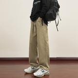 Y.M纯棉工装裤男宽松直筒2026春季新款潮流美式休闲长裤《限价69，男装休闲裤，奇怪漫猴工厂店