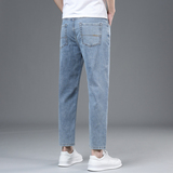 弹力新款九分牛仔裤四季常规男士宽松直筒八分百搭弹力休闲9分裤，男装牛仔裤，奇怪漫猴工厂店