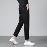 高端黑色牛仔裤男款春秋修身直筒灰色休闲九分牛仔裤显瘦收腿直筒，男装牛仔裤，奇怪漫猴工厂店