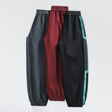 【79】L-9XL大码潮牌男士百搭束脚长裤宽松显瘦休闲裤撞色卫，男装休闲裤，奇怪漫猴工厂店