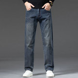 直筒宽松牛仔裤男大码弹力男生秋冬季2026新款弹力休闲潮流百搭，男装牛仔裤，奇怪漫猴工厂店