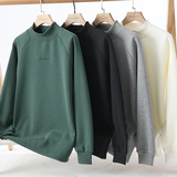 加绒加厚重磅男士冬季高领美式休闲长袖卫衣上班日常宽松潮流打底，男装卫衣，奇怪漫猴工厂店