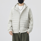 新标轻薄90绒羽绒服男士2025年秋季新款拼接连帽保暖户外外套，男装羽绒服，奇怪漫猴工厂店