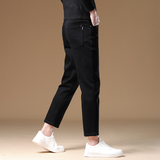 九分牛仔裤八分裤男春秋常规黑色常规修身直筒牛仔弹力休闲裤子，男装牛仔裤，奇怪漫猴工厂店