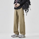 Y.M纯棉工装裤男宽松直筒2026春季新款潮流美式休闲长裤《限价69，男装休闲裤，奇怪漫猴工厂店