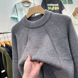 数据老钱风圆领套头毛衣，男装T恤，奇怪漫猴工厂店