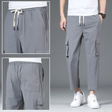 工装裤九分裤男春夏款宽松直筒裤子2025新款夏季薄款多袋休闲裤，男装休闲裤，奇怪漫猴工厂店