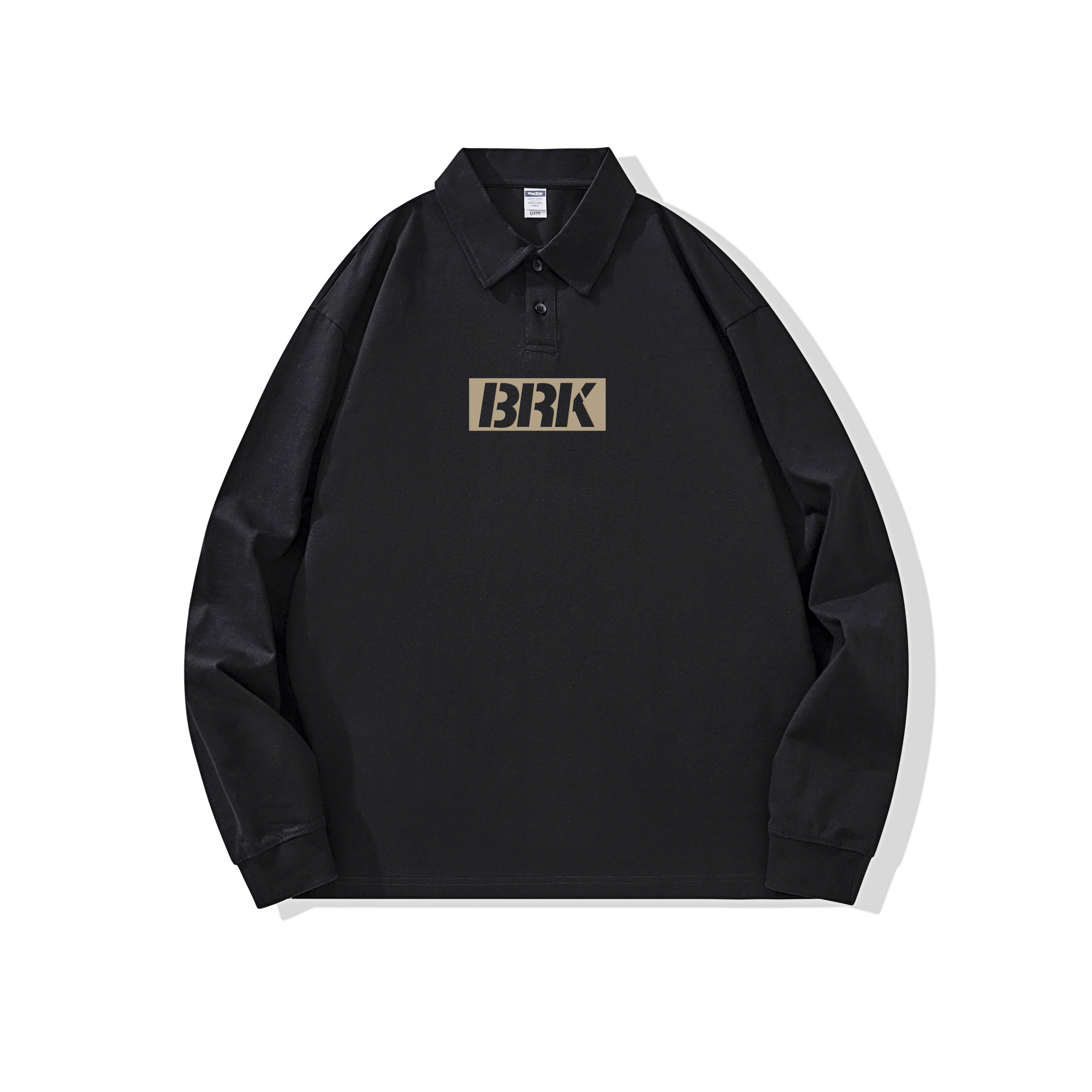 主推纯棉polo衫长袖男士秋季新款翻领高级感宽松透气潮牌T恤男装，男装T恤，奇怪漫猴工厂店