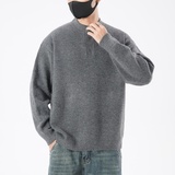 网络主推款老钱风亨利领毛衣，男装T恤，奇怪漫猴工厂店