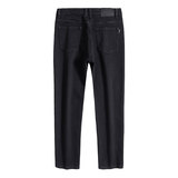 新款2025牛仔裤男秋冬黑裤子宽松直筒裤高端青年休闲男士百搭长裤，男装牛仔裤，奇怪漫猴工厂店