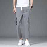 工装裤九分裤男春夏款宽松直筒裤子2025新款夏季薄款多袋休闲裤，男装休闲裤，奇怪漫猴工厂店
