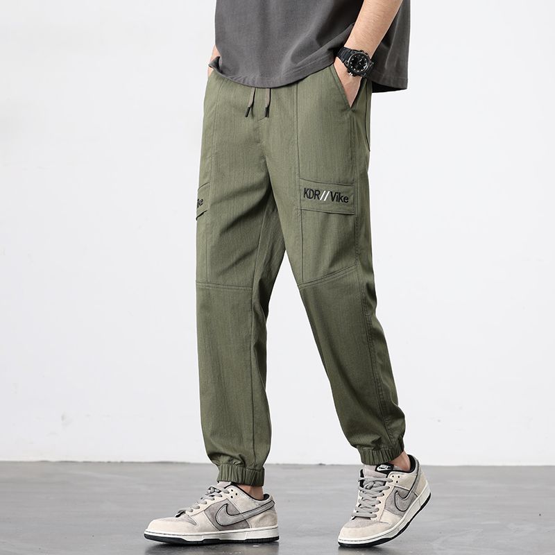 Q2025春夏新款休闲直筒长裤百搭宽松韩版潮流裤子ins，男装休闲裤，奇怪漫猴工厂店
