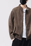 Q2025年新款高端复古纯棉工装夹克男士春秋款袖子宽松立领上衣外，男装夹克，奇怪漫猴工厂店