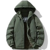2026新款男外套百搭防风休闲夹克情侣款潮牌登山连帽简约拉链棉服，男装棉衣，奇怪漫猴工厂店
