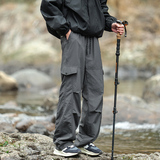 Y.M户外机能速干工装冲锋裤男宽松直筒休闲运动长裤《限价69》，男装休闲裤，奇怪漫猴工厂店