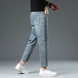 矮个子八分九分裤牛仔裤男士直筒修身潮牌宽松休闲89分秋冬男裤子，男装牛仔裤，奇怪漫猴工厂店