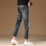 九分牛仔裤男士新款春秋款水洗耐磨弹力直筒九分裤，男装牛仔裤，奇怪漫猴工厂店