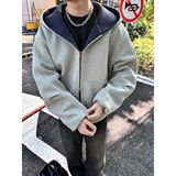 超厚款拉链短款连帽开衫卫衣男廓形秋冬男女潮廓形休闲外套休闲，男装卫衣，奇怪漫猴工厂店