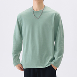 M-5XL棉100%长袖T恤男士春秋季2025新款纯棉圆领体恤打底衫男款，男装T恤，奇怪漫猴工厂店