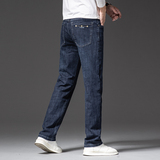 1857弹力宽松直筒牛仔裤大码男士裤子口袋印花款，男装牛仔裤，奇怪漫猴工厂店