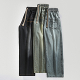 【79】L-9XL直筒牛仔裤春秋季新款倒装口袋宽松休闲裤大码男，男装牛仔裤，奇怪漫猴工厂店