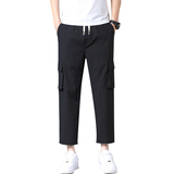 工装裤九分裤男春夏款宽松直筒裤子2025新款夏季薄款多袋休闲裤，男装休闲裤，奇怪漫猴工厂店