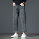 冬季加绒加厚牛仔裤男士弹力直筒宽松2026新款休闲男生九分裤子，男装牛仔裤，奇怪漫猴工厂店