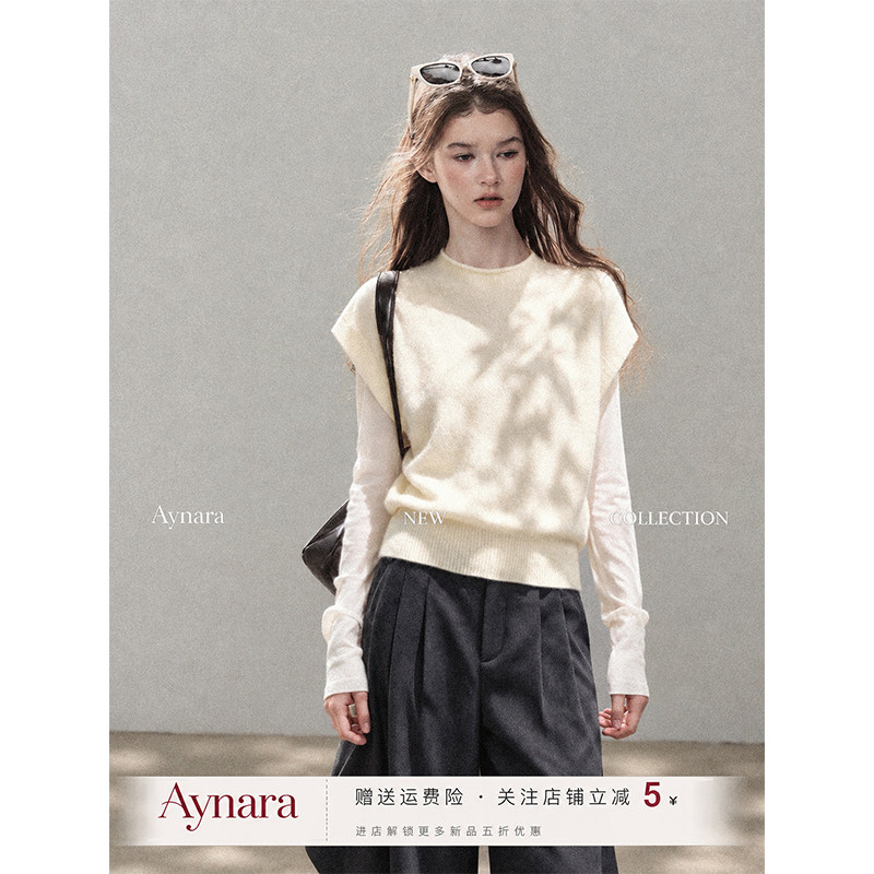 Aynara半高领针织马甲女秋冬