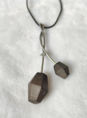 外贸饰品服装配饰毛衣链潮流时尚百搭个性复古木质花骨朵长款项链